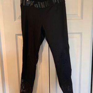 Women Pink leggings with mesh